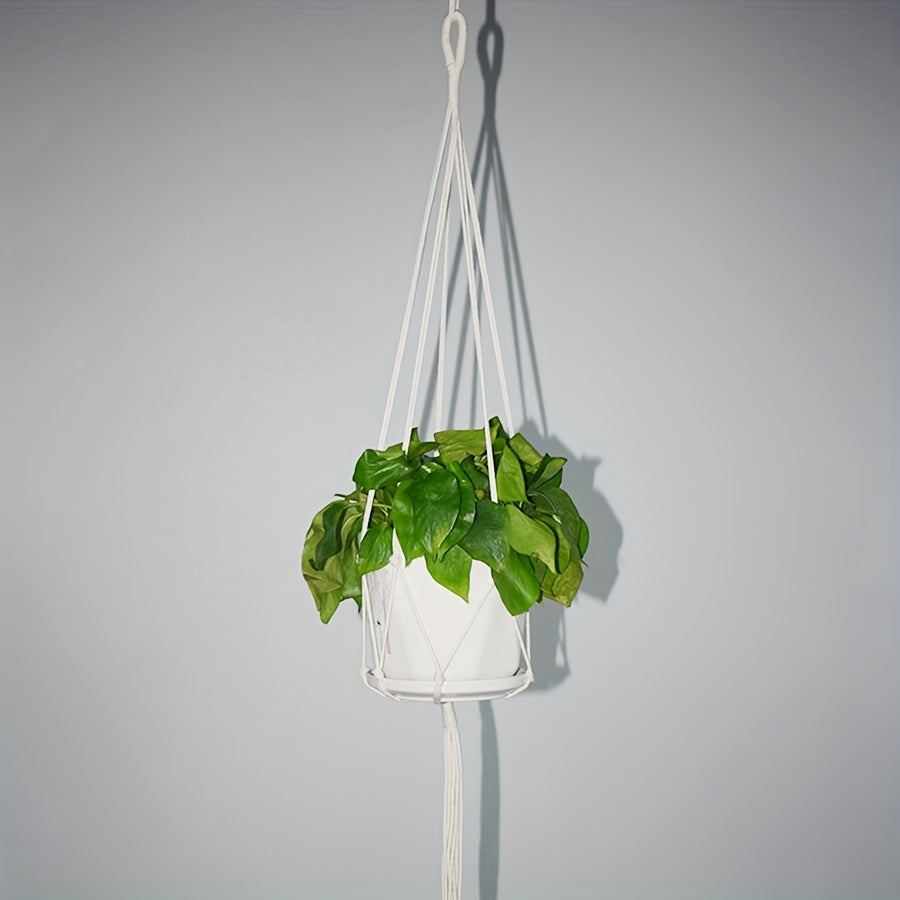 Macrame Plant Hanger with Tassels for Home & Garden Decoration