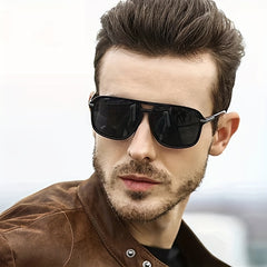 Men's Retro Square Frame Polarized Sunglasses