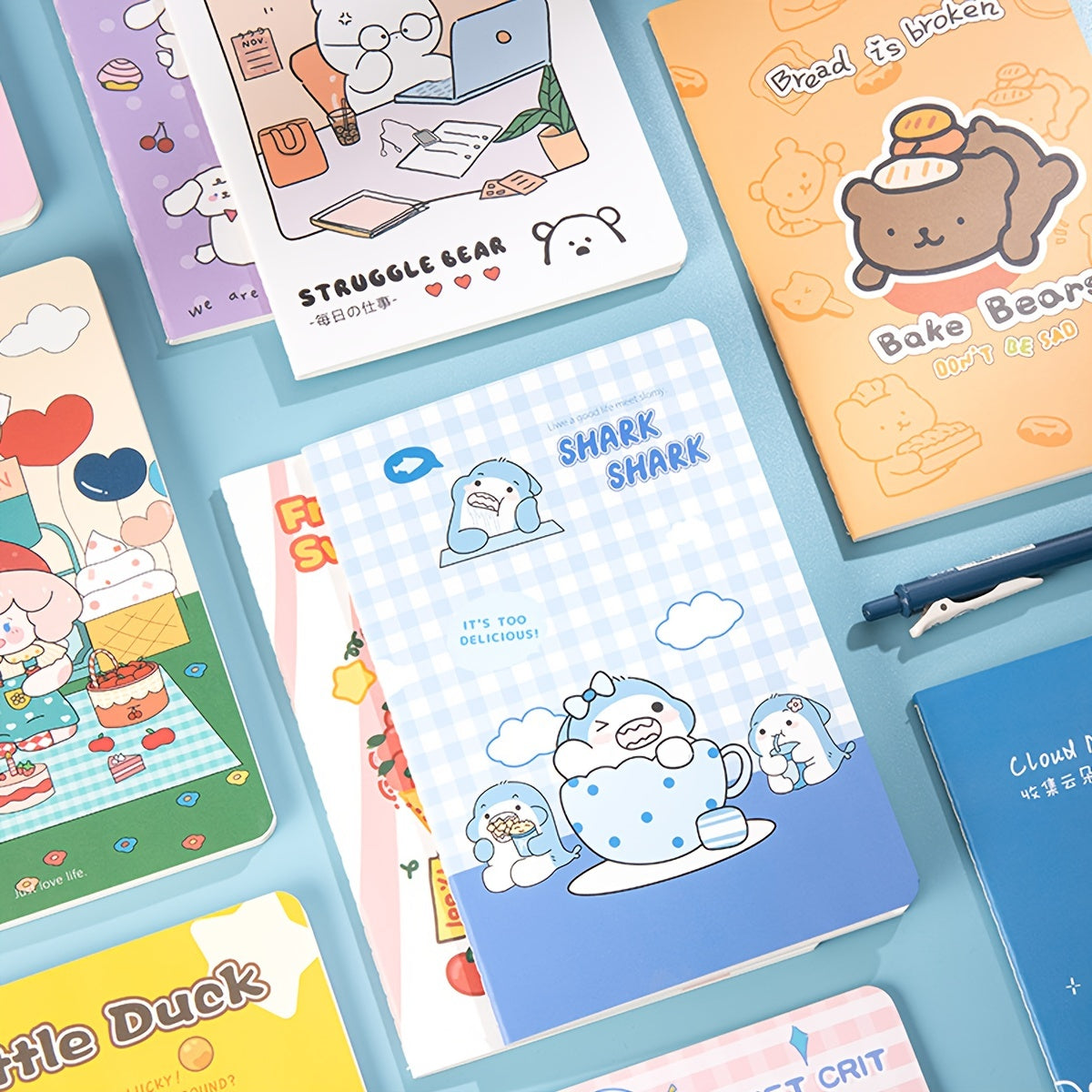 4pcs Lucky Rabbit A5 Car Line Notebook 30sheets Student Stationery