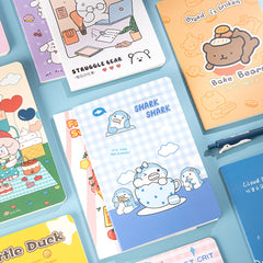4pcs Lucky Rabbit A5 Car Line Notebook 30sheets Student Stationery