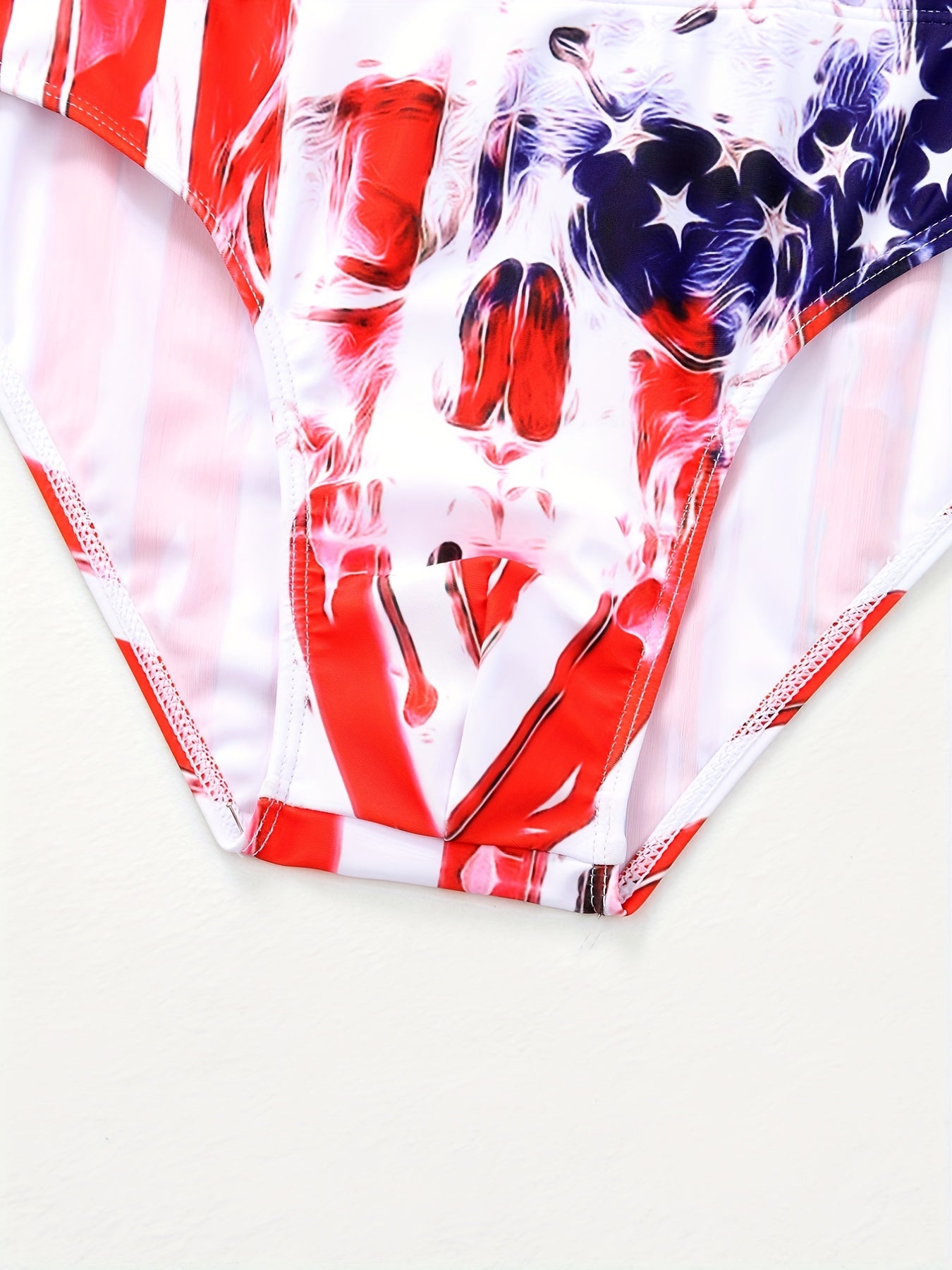 US Flag Print Men's Swimsuit Brief Quick Dry Swim Briefs Bikini Swimwear