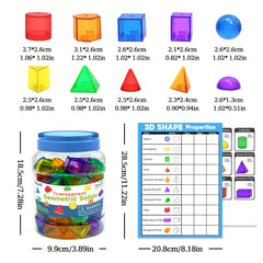 Translucent 3D Geometric Shapes for Kids