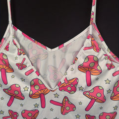 Mushroom & Star Print V Neck Cami Nightdress