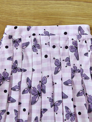 Girls Butterflies T-Shirt & Pleated Skirt Set