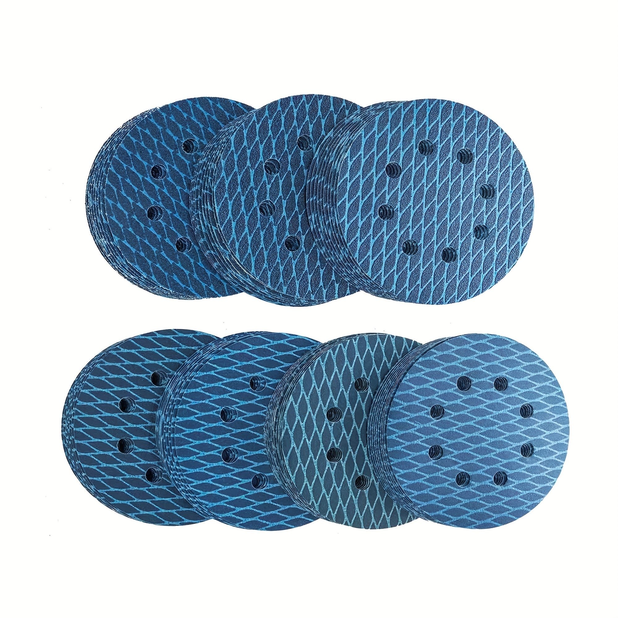 70pcs Diamond Shape 12.7cm Sanding Disc Assorted 8 Hole Hook and Loop