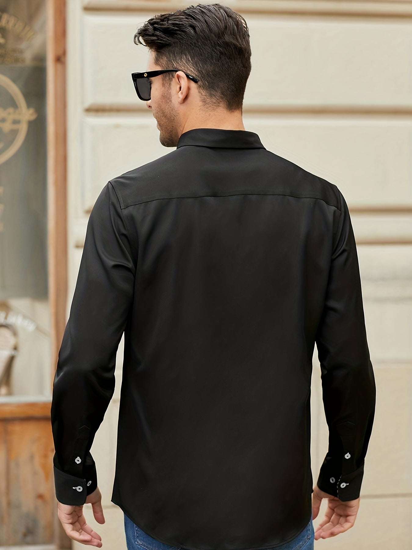 Men's Casual Button Up Long Sleeve Shirt