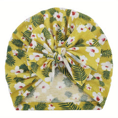 Breathable Floral Bow Tire Cap for Baby Girls and Boys