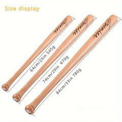 Wooden Baseball Bat Solid Baseball Stick Practice Sport Training