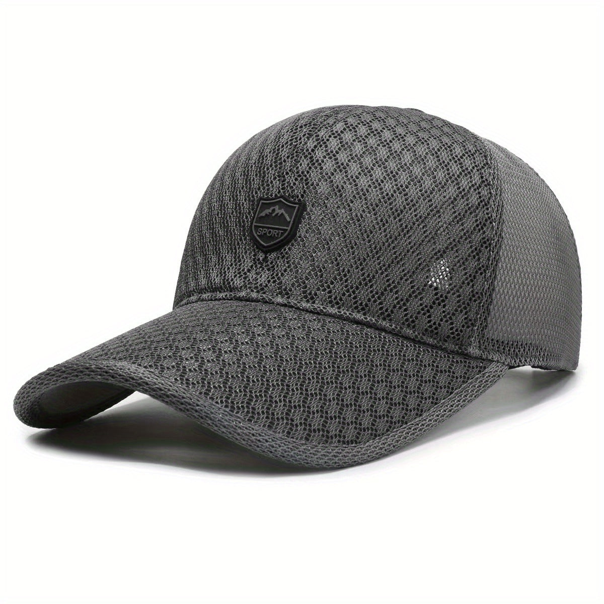 Men's Baseball Cap Long Brim Sun Hat Mesh Breathable Fishing Cap
