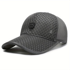 Men's Baseball Cap Long Brim Sun Hat Mesh Breathable Fishing Cap