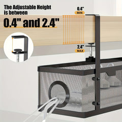 Under Desk Cable Management Tray With Clamp for Office Home