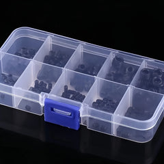 200pcs 304 Stainless Steel Screws Set Hex Head Flat Head Headless Screws