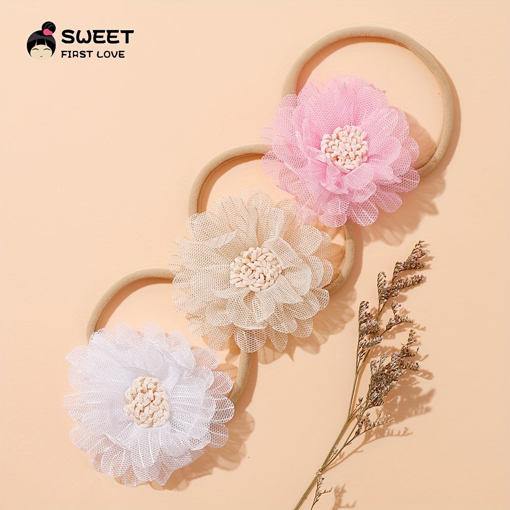 Mesh Flower Baby Headband Photography Prop