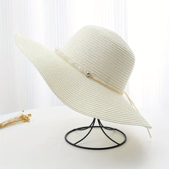 Wide Brim Breathable Straw Hat Outdoor Travel Beach Hats For Women