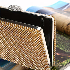 Glitter Rhinestone Evening Bag Dinner Clutch Purse Formal Banquet Handbag