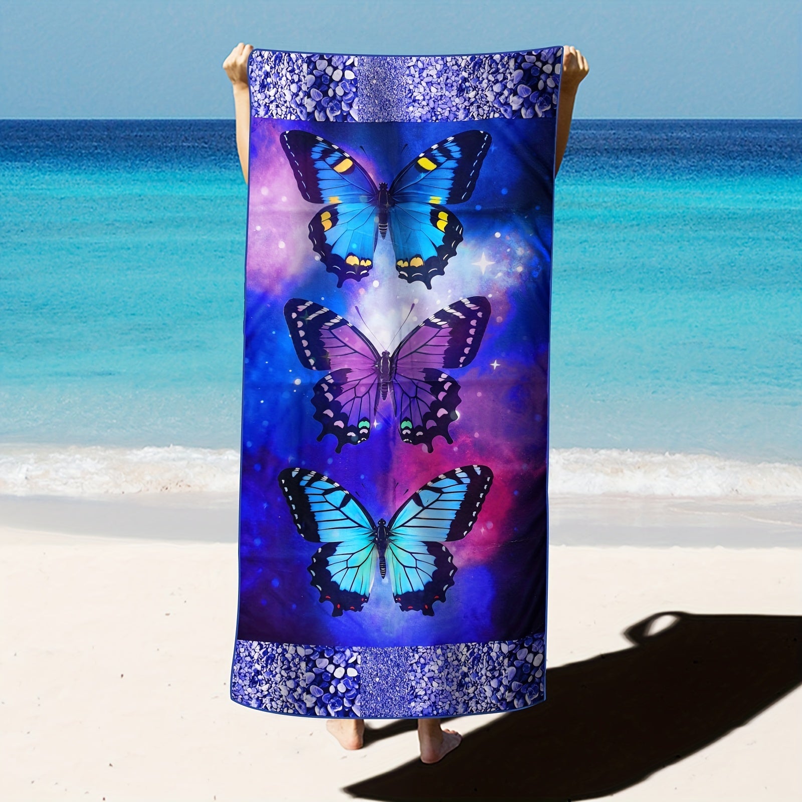 Quick Drying Swim Towel Soft Oversized Blanket 27.5 x 55 Absorbent