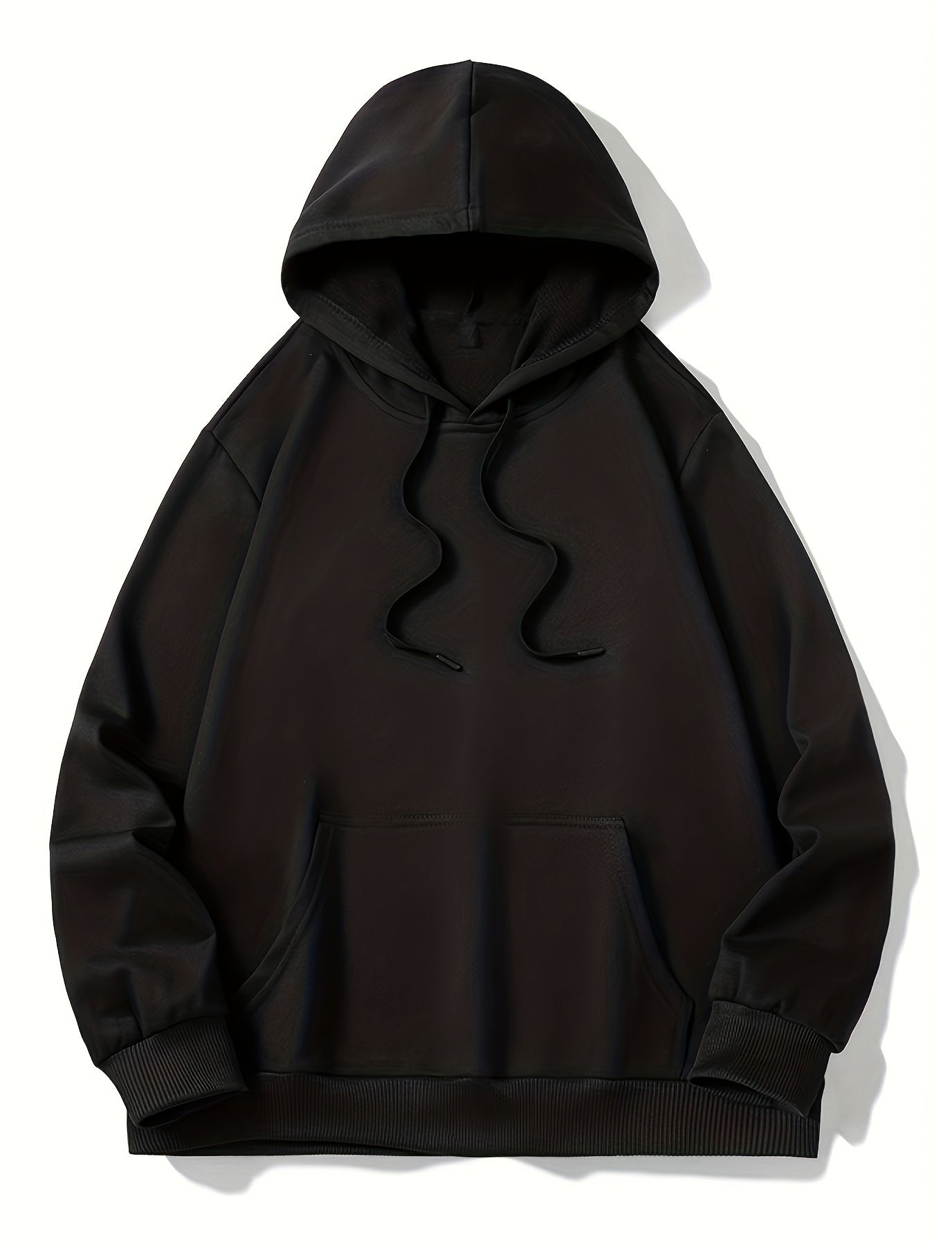 Men's Solid Hoodie Pullover Sweatshirt with Pocket