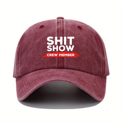 Vintage Letter Printed Baseball Cap Distressed Dad Hat Hip Hop Sun Hats