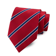 Men's Polyester Yarn Dyed Striped Business Tie