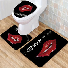 Non Slip Shaggy Bathroom Rug Set