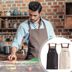 Waterproof Kitchen Apron Catering Work Clothes Nail Buckle Strap L