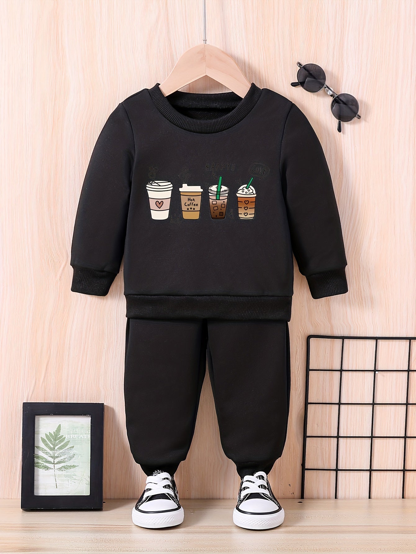 Baby Drinks Print Outfit Set