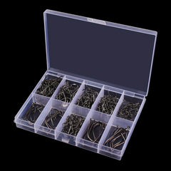 300-500 Mix Sizes Fishing Hooks Long Shank Sea Bass Tackle