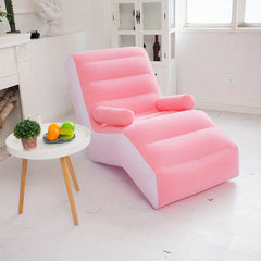 Outdoor Inflatable Flocking Sofa Couch, Portable Lounge Chair