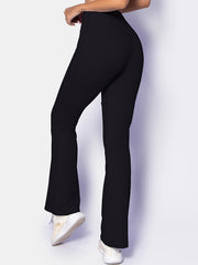 Solid Bell Bottom Yoga Pants for Women Loose and Stretchy Wide Leg Workout