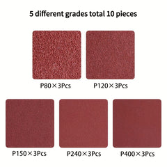 10pcs 7.62x53.34cm Sanding Belt - 80/120/150/240/400 Grits