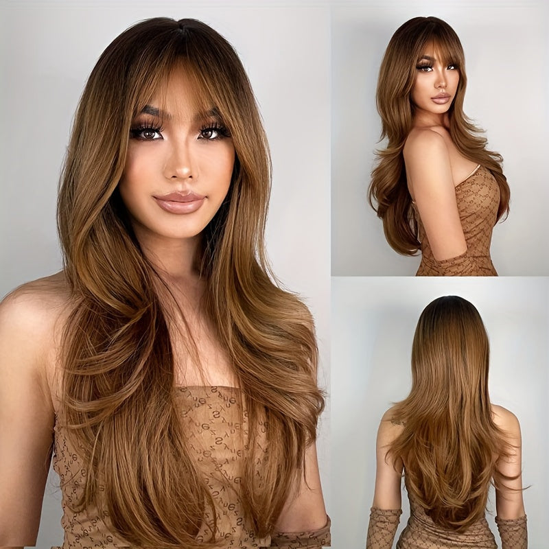 Women's Layered Curly Long Wig 24in Heat resistant Synthetic Wig