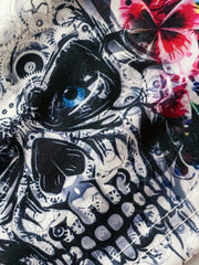 Y2K Skull Print Crop Cami Top Gothic Sleeveless Cami Top
