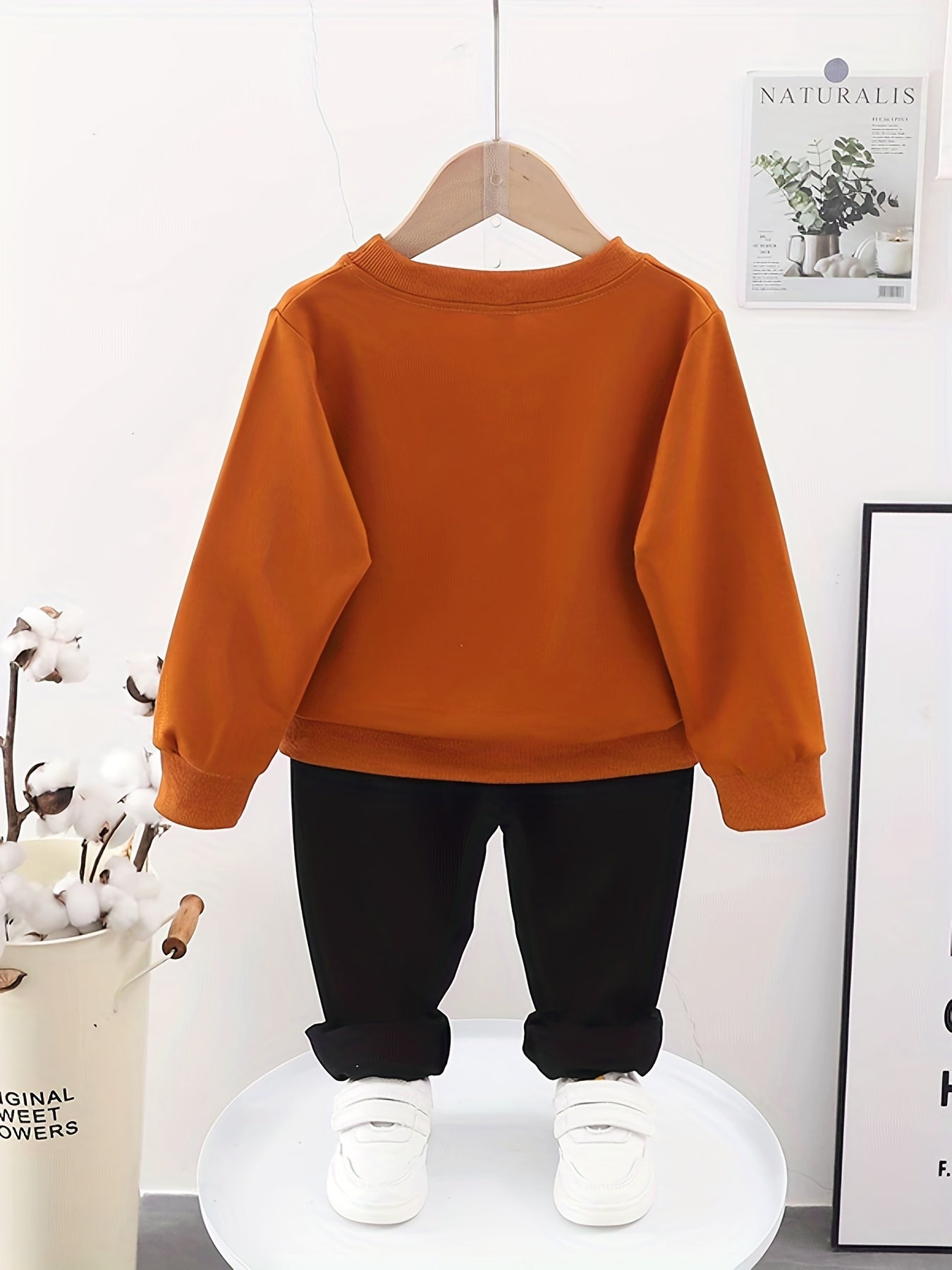 Toddler Boy's Stripe Print Sweatshirt & Sweatpants Set for Spring Fall