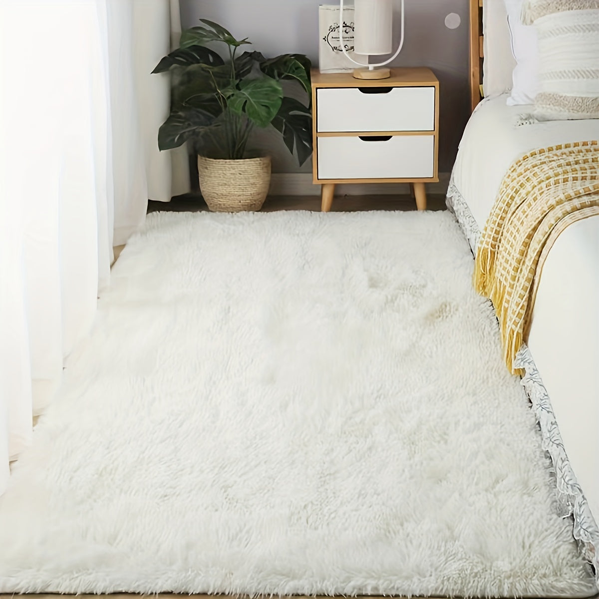 Soft Plush Non Slip Shaggy Rug for Living Room Bedroom Nursery
