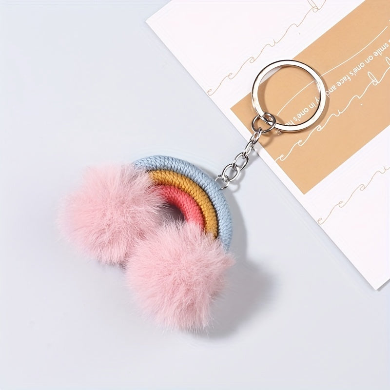 Rainbow Key Rings For Girls - Novel Bag Keychain