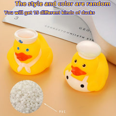 15pcs Assorted Rubber Ducks for Baby Bath Toys Party Favors