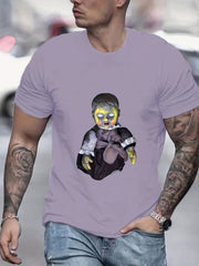 Men's Creepy Doll Graphic Crew Neck T-shirt