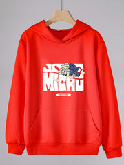 Girls Cartoon Boy Pattern Hooded Sweatshirt