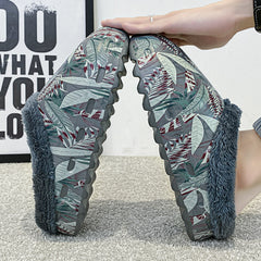 Men's Tropical Graffiti Plush Slippers