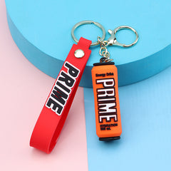 Cartoon Silicone Easy Pull Can Keychain for Men