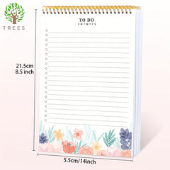 Watercolor Floral Daily Planner Notepad