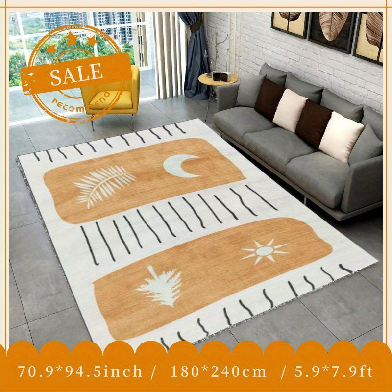 Soft Fluffy Faux Cashmere Area Rug Anti-slip TPR Washing Bottom 1.5kg