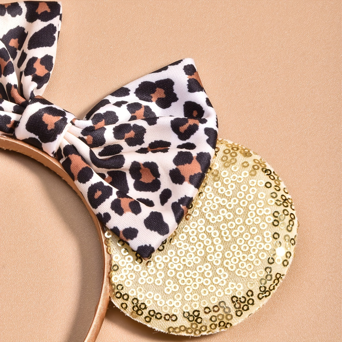Girls Leopard Bow Tie Headband for Party Wedding Clothes