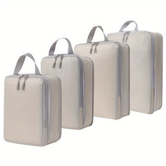 4pcs Compression Luggage Packing Organizer Set Lightweight Storage Bag