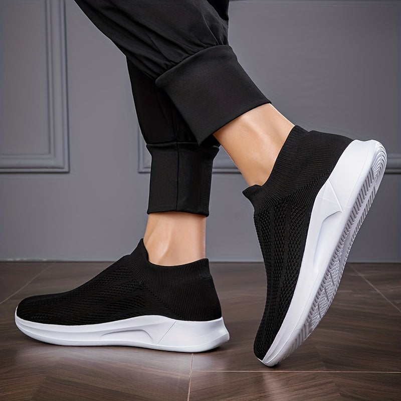 Breathable Knitted Slip On Shoes Lightweight Casual Sock Shoes