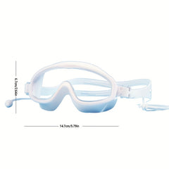 Kids Swimming Goggles with Earplugs Wide Angle Anti-Fog UV Protection