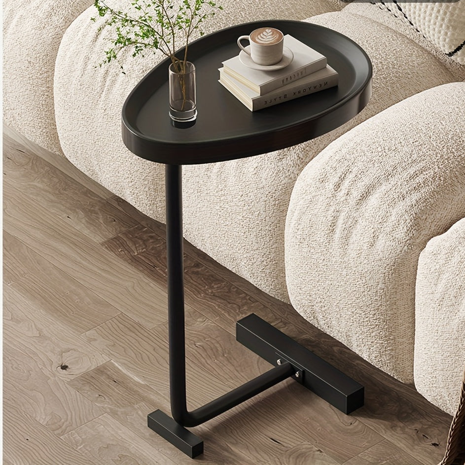 C Shaped Snack Table Portable And Space Saving Coffee Table