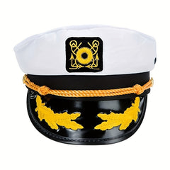 Captain's Yacht Sailors Hat Snapback Navy Sea Cap Costume Accessory