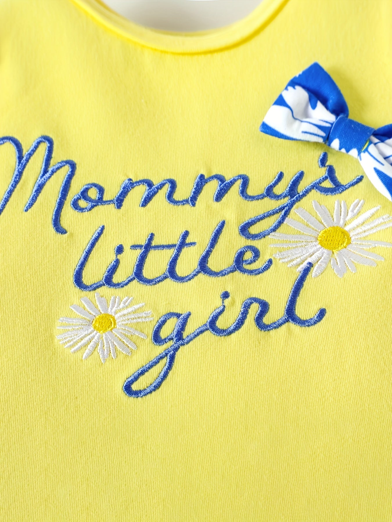 3pcs Infant Girls Mommy's Little Girl Onesie & Shorts & Headband Set