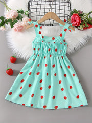 Toddler Girls Strawberry Graphic Cami Princess Dress